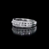 Round Cut Cubic Zirconia in 925 Sterling Silver Wedding Bands 11