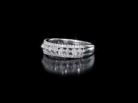 Round Cut Cubic Zirconia in 925 Sterling Silver Wedding Bands 11