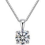 Round Cut Cubic Zirconia in 925 Sterling Silver Necklace 1