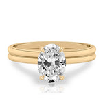 Stunning 1.0- 2.0 CT Oval Moissanite Engagement Ring with Solitaire Design 2