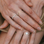 Stunning 0.30 TCW Round & Marquise Moissanite Stones Full Eternity Wedding Bands 7