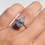 Stunning 3.55 CT Pear Moissanite Engagement Ring with Solitaire Design 3