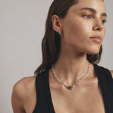 Round Cut Cubic Zirconia in 925 Sterling Silver Necklace 6