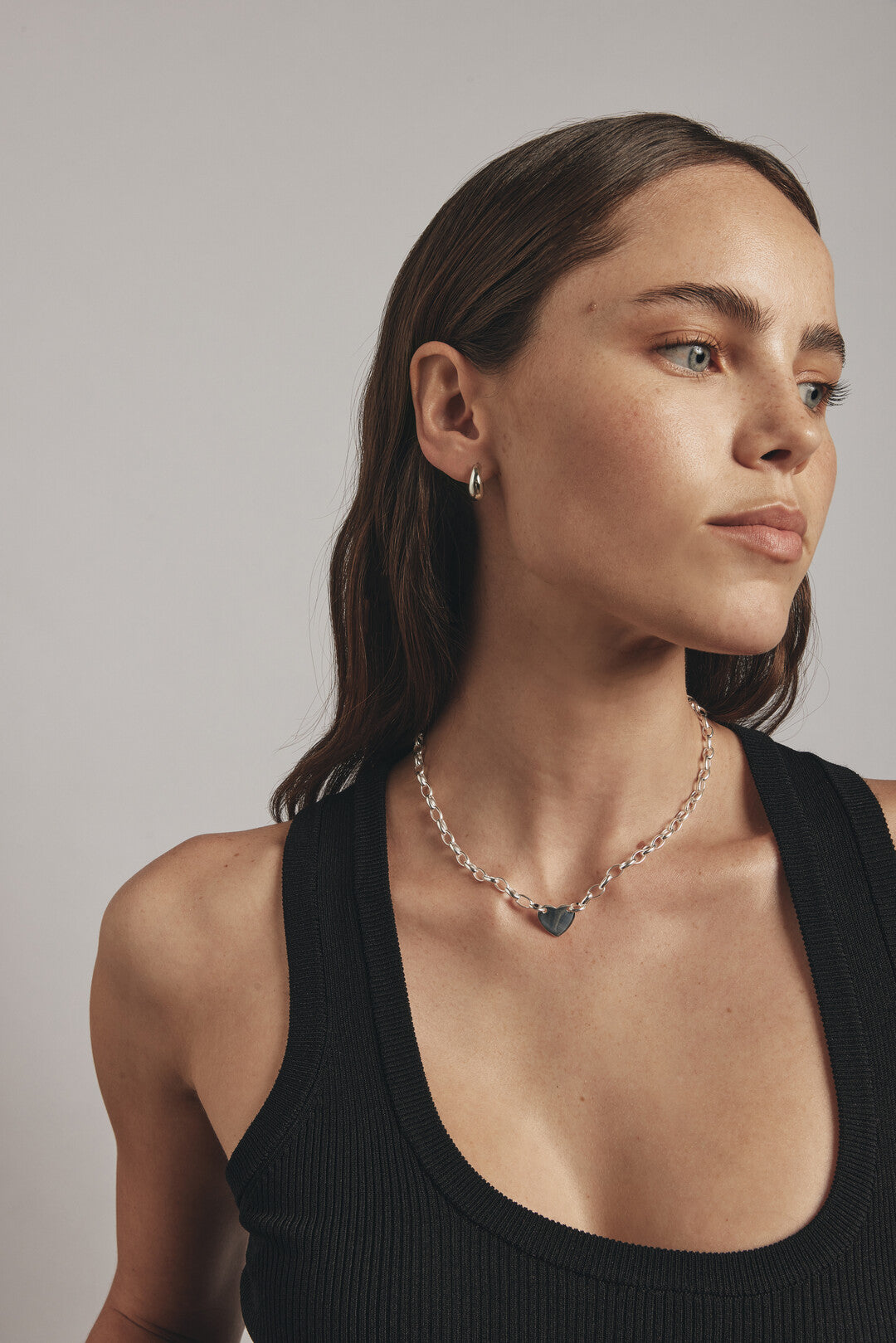 Round Cut Cubic Zirconia in 925 Sterling Silver Necklace 6