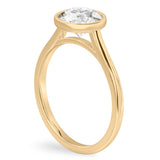 Stunning 0.50-1.50 CT Round Moissanite Engagement Ring With Bezel Design 3