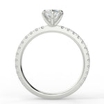 Stunning 1.05 CT Marquise Moissanite Engagement Ring with Pave Design 6