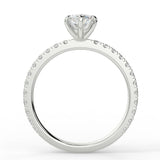 Stunning 1.05 CT Marquise Moissanite Engagement Ring with Pave Design 6