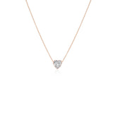 2.0 CT Heart Moissanite Diamond Solitaire Pendant Necklace in Solid Gold 1