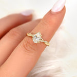 Stunning 1.50 CT Pear Moissanite Engagement Ring with Twisted Pave Design 10