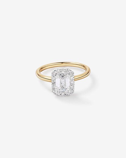 Stunning 1.46 CT Emerald Moissanite Engagement Ring with Halo Design 1