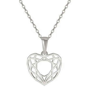 Round Cut Cubic Zirconia in 925 Sterling Silver Necklace