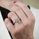 Stunning 0.50-1.50 CT Cushion Moissanite Engagement Ring with Pave Design 4