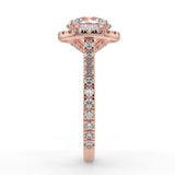 Stunning 2.0 CT Round Moissanite Engagement Ring with Halo & Pave Design 10