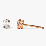 2.0 TCW Oval Cut Moissanite Stud Earrings in Gold 5