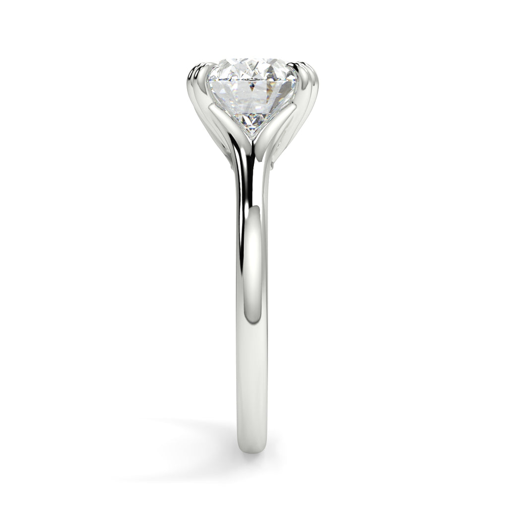 Stunning 2.85 CT East West Oval Moissanite Engagement Ring with Solitaire Design 7