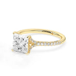 Stunning 2.0 CT Princess Moissanite Engagement Ring with Split Shank Design 6