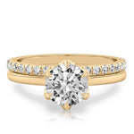Stunning 1.0- 2.0 CT Round Moissanite Engagement Ring with Tulip Design 2