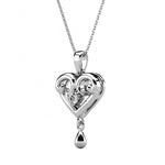 Round Cut Cubic Zirconia in 925 Sterling Silver Necklace 3