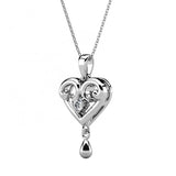 Round Cut Cubic Zirconia in 925 Sterling Silver Necklace 3
