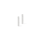 0.30 TCW Round Cut Moissanite Bar Stud Earrings in Gold 2