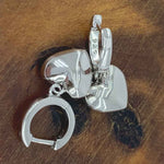 Round Cut Cubic Zirconia in 925 Sterling Silver Earrings 4