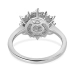 Round Cut Halo Style Cubic Zirconia in 925 Sterling Silver Ring 5
