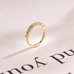 Stunning 0.3 TCW Round Moissanite Stones Half Eternity Wedding Band 7