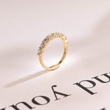 Stunning 0.3 TCW Round Moissanite Stones Half Eternity Wedding Band 7