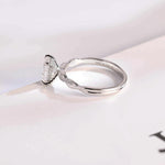 Stunning 1.0 - 2.0 CT Emerald Moissanite Engagement Ring with Hidden Halo Design 6