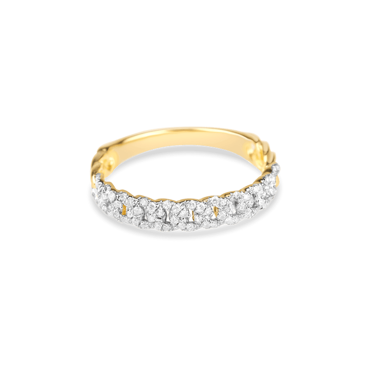 Stunning 0.20 TCW Round Moissanite Stones Linked Stones Wedding Bands 1