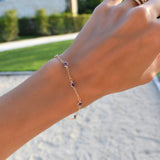 1.75 TCW Round Amethyst Lab Made Diamond- February Birthstone Bracelets 2