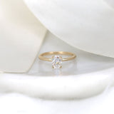 Stunning 1 CT Oval Moissanite Engagement Ring With Solitaire Design 1