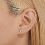 2.0 TCW Round Cut Moissanite Solitaire Stud Earrings in Gold 3