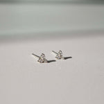 0.05 TCW Round Cut Moissanite Stud Earrings in Gold 1