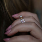 0.50 CT Round Cut Pave CVD F/VVS1 Diamond Engagement Ring 5