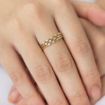Stunning 0.2 TCW Round Moissanite Stones 4 Stones Wedding Bands 9