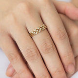 Stunning 0.2 TCW Round Moissanite Stones 4 Stones Wedding Bands 9