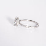 Classic 2.0 CT Oval Cut Moissanite Engagement Ring with Hidden Halo & Pave Design 6