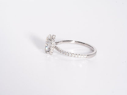 Classic 2.0 CT Oval Cut Moissanite Engagement Ring with Hidden Halo & Pave Design 6