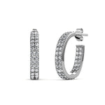 Round Cut Cubic Zirconia in 925 Sterling Silver Earrings 5