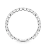 Stunning 0.30 CT Round Moissanite Stones Half Eternity Wedding Band 2
