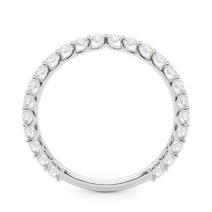 Stunning 0.30 CT Round Moissanite Stones Half Eternity Wedding Band 2