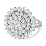 Round Cut Halo Style Cubic Zirconia in 925 Sterling Silver Ring 2