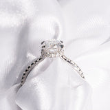 Classic 2.0 CT Oval Cut Moissanite Engagement Ring with Hidden Halo & Pave Design 7