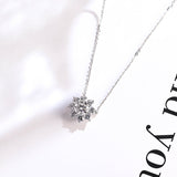0.50 TCW Round Moissanite Diamond Halo Pendant Necklace in Solid Gold 1