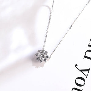 0.50 TCW Round Moissanite Diamond Halo Pendant Necklace in Solid Gold