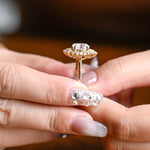 Stunning 1.0 - 2.0 CT Oval Moissanite Engagement Ring with Halo Design 2