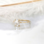 Stunning 1.69 CT Oval Moissanite Engagement Ring with Dainty Design 3