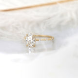 Stunning 1.69 CT Oval Moissanite Engagement Ring with Dainty Design 3