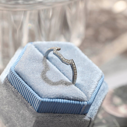 0.3 TCW Round Cut Shaped Moissanite Bridal Wedding Band 5